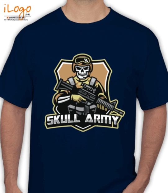 Skull Skull-Army T-Shirt
