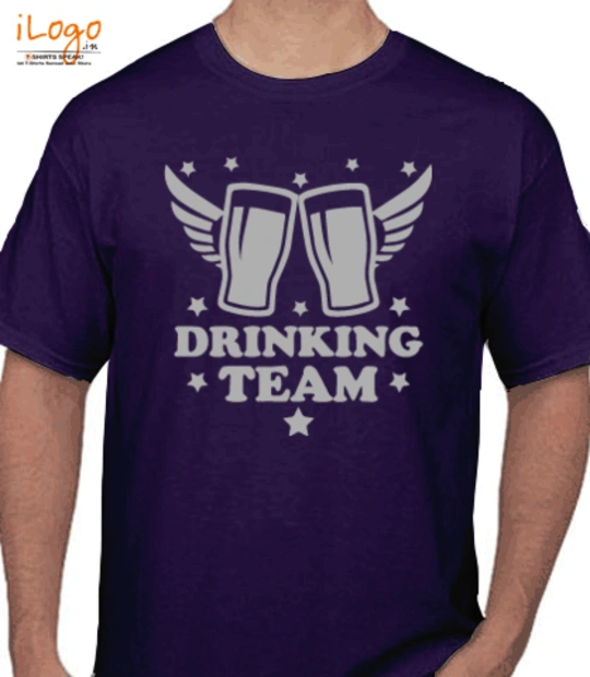 Purple funny drinking-team T-Shirt