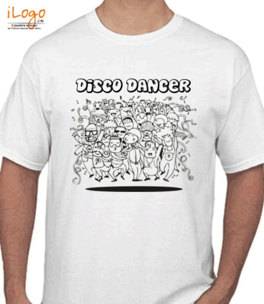 Darth vader in white disco-dancer T-Shirt
