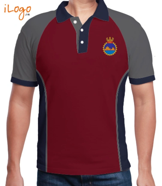 Indian Army Collared T-Shirts INS-Gomati-Mens-polo-with-Side-Pannel T-Shirt