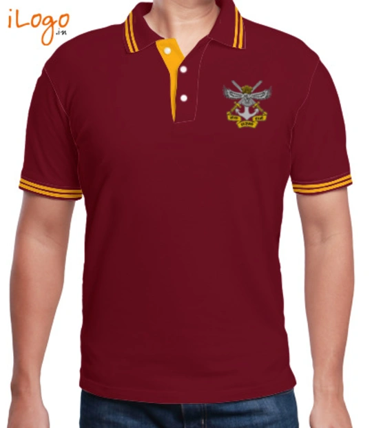 Indian Navy Collared T-Shirts defence-senior-leaders-Double-tipping-polo T-Shirt