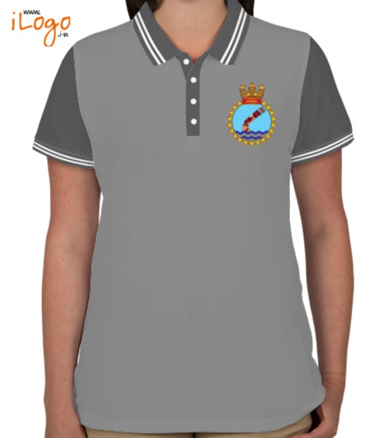 Indian navy womens-polo-shirt-double-tipping T-Shirt