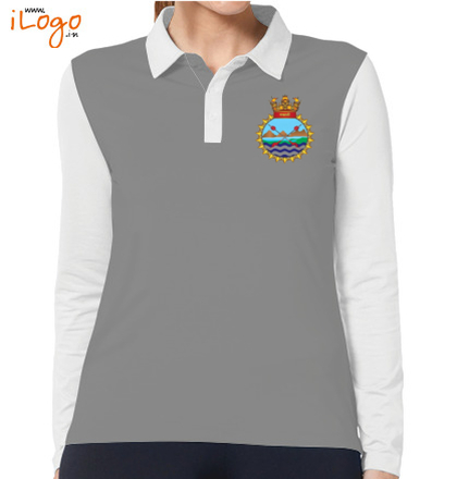  INS-Sahyadri-%F%-crest-Women%s-Polo-Full-Sleeves-With-Buttons T-Shirt