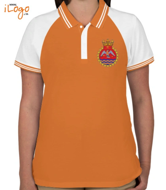 Indian INS-Tir-emblem-Women%s-Raglan-Double-Tip-Polo-Shirt T-Shirt