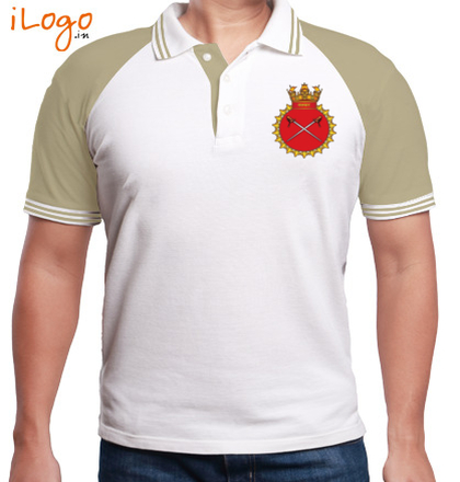  INS-Talwar-emblem-MENS-Raglan-Polo-Double-Tip T-Shirt