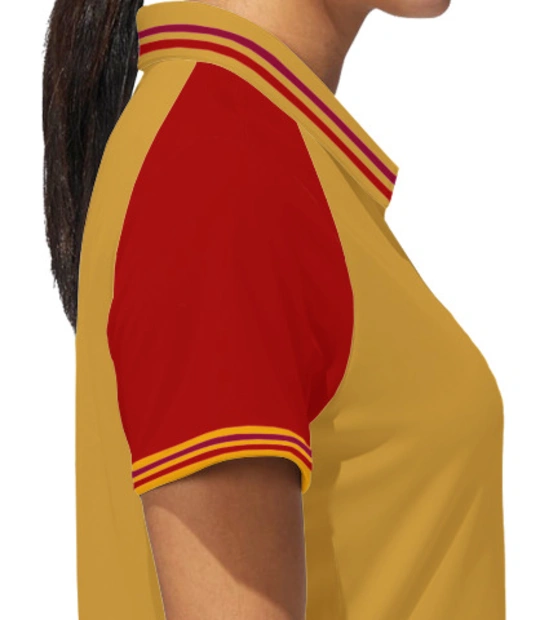 INS-Taragiri-emblem-Women%s-Raglan-Double-Tip-Polo-Shirt Right Sleeve