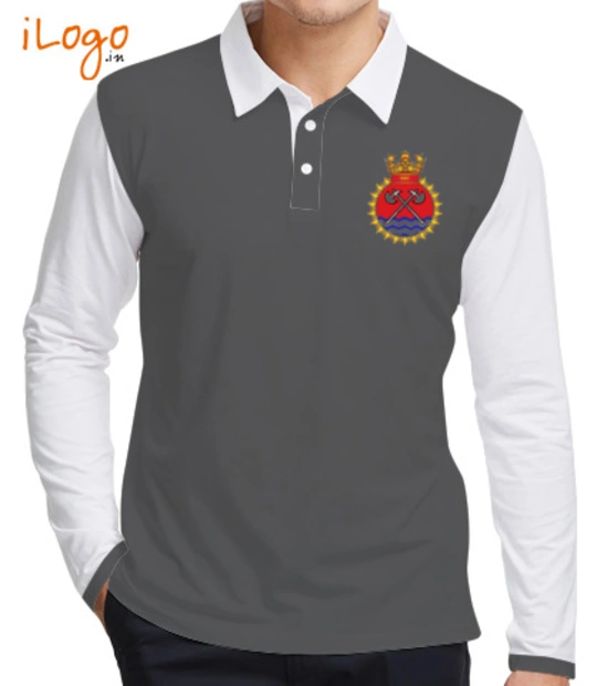 Mens INS-Tabar-emblem-mens-Full-Sleeves-Polo T-Shirt