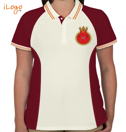  INS-Talwar-emblem-Women%s-Polo-Raglan-Double-Tip-With-Side-Panel T-Shirt