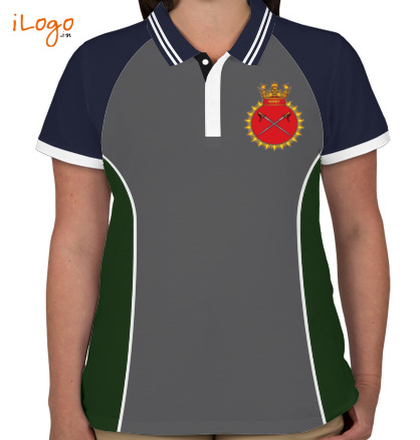  INS-Talwar-emblem-Women%s-Polo-Raglan-Double-Tip-With-Side-Panel T-Shirt
