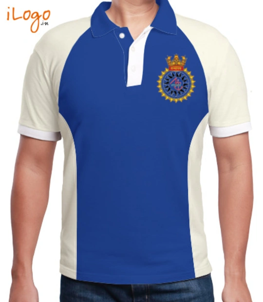 INS Sandhayak INS-Sandhayak-Men%s-Polo-Raglan-with-Side-Panel T-Shirt