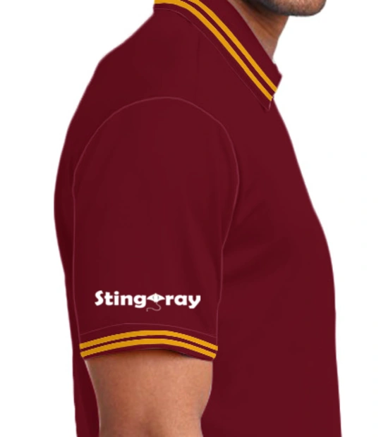stingray-men-polo-t-shirt-with-double-tipping Right Sleeve