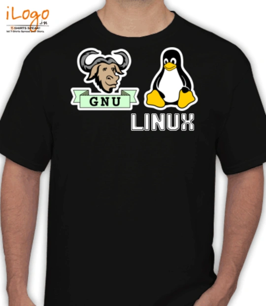 Black and white cat GNULinux T-Shirt