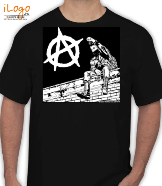 Black and white cat  designs custom corporate shirts Anarchist T-Shirt