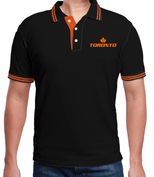Toronto Men%s-Polo-with-Double-Tipping-Toronto T-Shirt