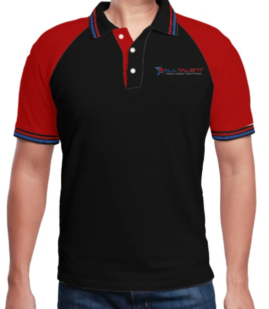 LOGO Alltalent-Men%s-Raglan-Polo-T-Shirt T-Shirt