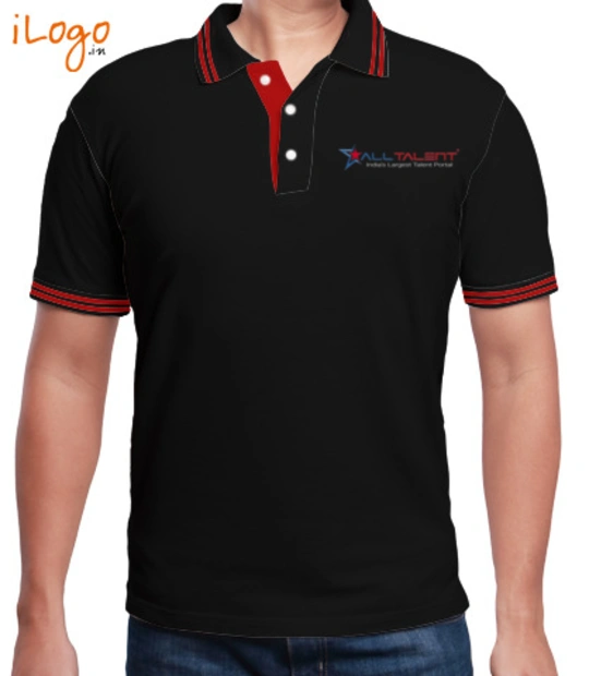 LOGO Alltalent-Men%s-Polo-with-Double-Tipping T-Shirt