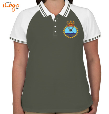  INS-Ranvijay-%D%-crest-Women%s-Raglan-Double-Tip-Polo-Shirt T-Shirt