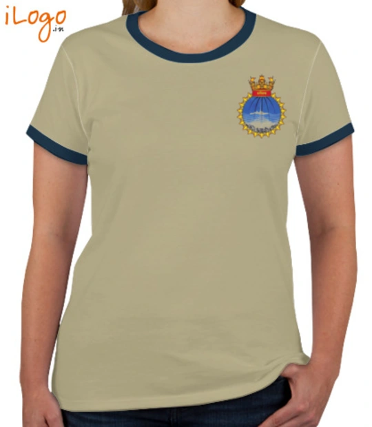 Indian Navy Roundneck T-Shirts INS-Savekshak-emblem-Women%s-Roundneck-T-Shirt T-Shirt