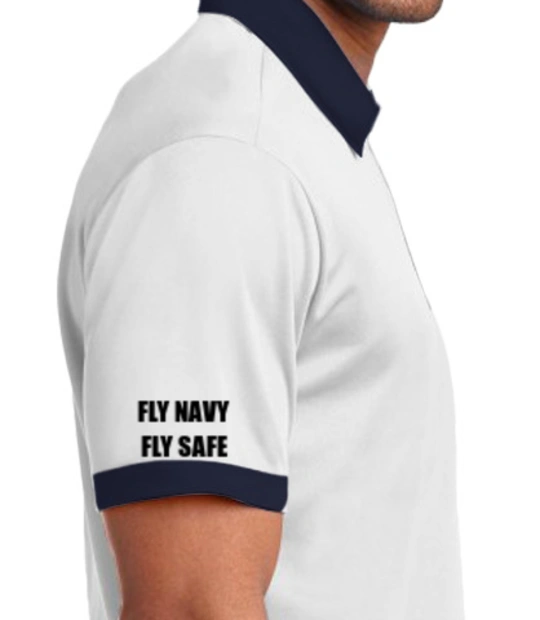 FLY-NAVY-FLY-SAFE--Two-button-Polo Right Sleeve