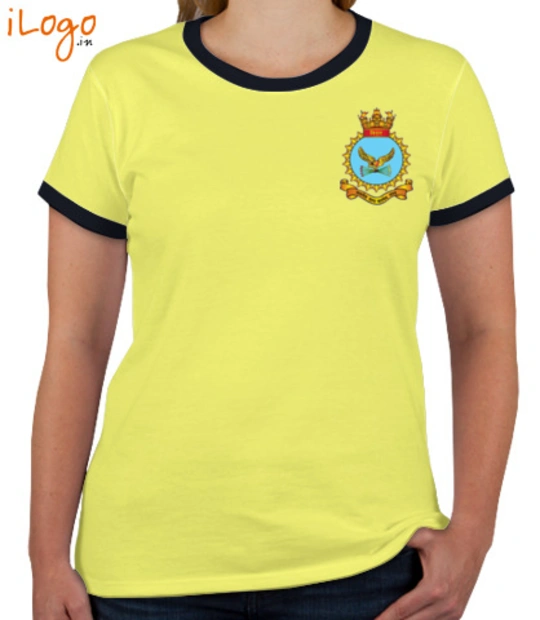 Indian Navy Roundneck T-Shirts INS-Viraat-%R%-crest-Women%s-Roundneck-T-Shirt T-Shirt