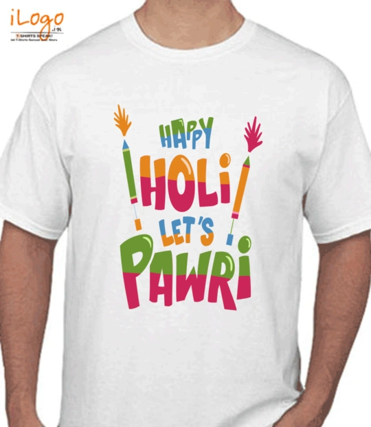 Holi Happyholi-lets-pawri T-Shirt