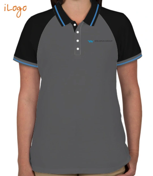 Raglan Polo Single Tipping Welspun-India-Women%s-Raglan-Single-Tip-Polo-Shirt T-Shirt