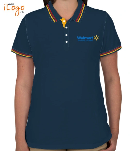Corporate Walmart-Women%s-Double-Tip-Polo-Shirt T-Shirt