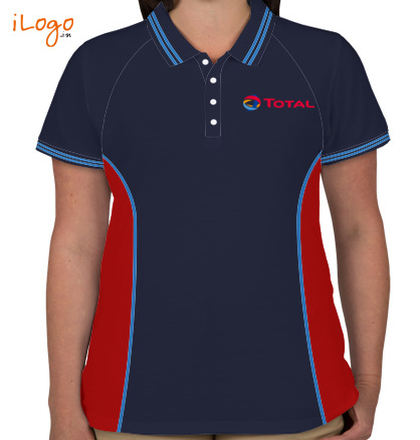  Total-Women%s-Polo-Raglan-Double-Tip-With-Side-Panel T-Shirt