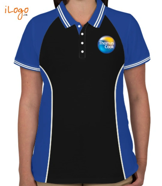 Polo tshirt ThomasCook%India%Women%s-Polo-Raglan-Double-Tip-With-Side-Panel T-Shirt