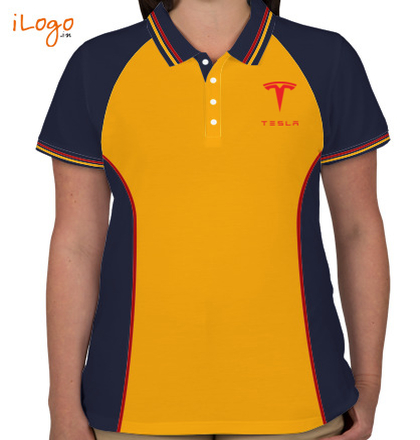  Tesla-Women%s-Polo-Raglan-Double-Tip-With-Side-Panel T-Shirt