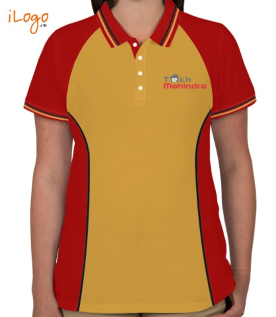 Corporate Tech-Mahindra-Women%s-Polo-Raglan-Double-Tip-With-Side-Panel T-Shirt