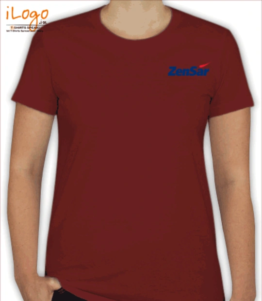 V neck ZENSAR-WOMEN%S-ROUND-NECK-T-SHIRT T-Shirt
