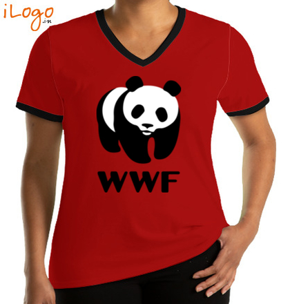  WWF-WOMEN%S-V-NECK-T-SHIRTS T-Shirt
