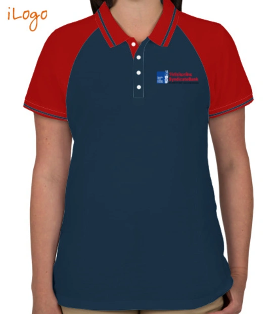  Syndicate-Bank-Women%s-Raglan-Single-Tip-Polo-Shirt T-Shirt