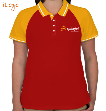  SpiceJet-Women%s-Raglan-Single-Tip-Polo-Shirt T-Shirt