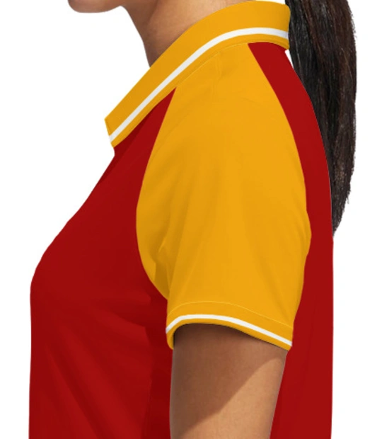 SpiceJet-Women%s-Raglan-Single-Tip-Polo-Shirt Left sleeve