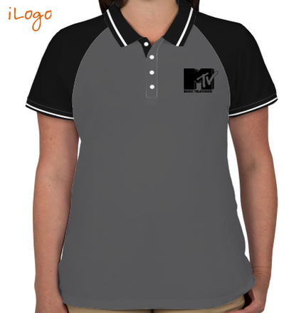  MTV-Women%s-Raglan-Single-Tip-Polo-Shirt T-Shirt