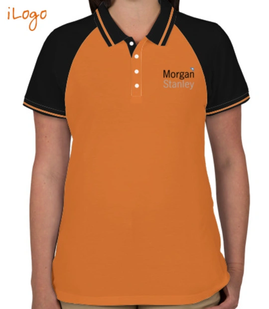Corporate Morgan-Stanley-Women%s-Raglan-Single-Tip-Polo-Shirt T-Shirt