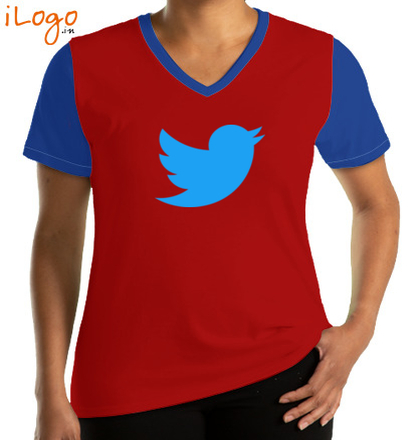  TWITTER-V-neck-Tees T-Shirt