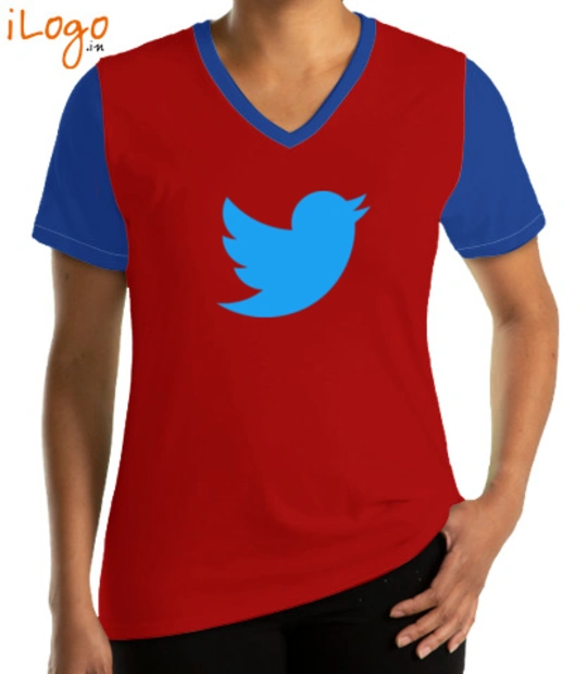 O TWITTER-V-neck-Tees T-Shirt