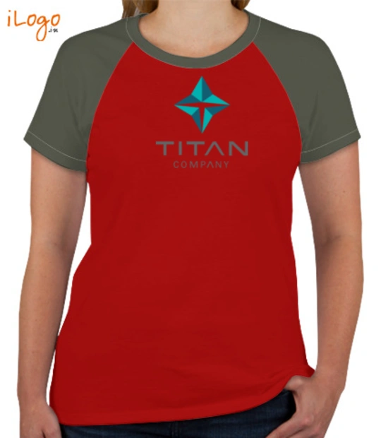 No sleeves TITAN-Women%s-Round-Neck-Raglan-Half-Sleeves T-Shirt