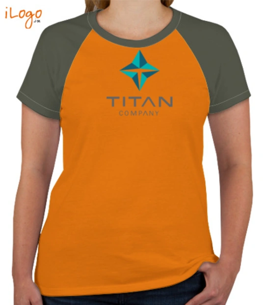 Half TITAN-Women%s-Round-Neck-Raglan-Half-Sleeves-T-Shirts T-Shirt