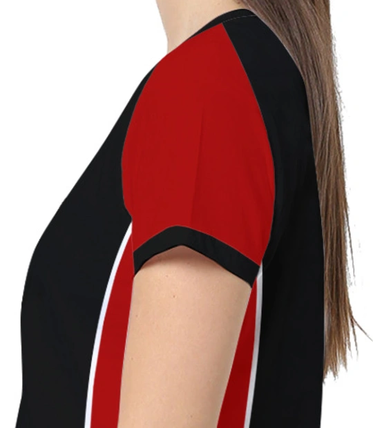 SPICEJET-Women%s-Round-Neck-With-Side-Panel Left sleeve