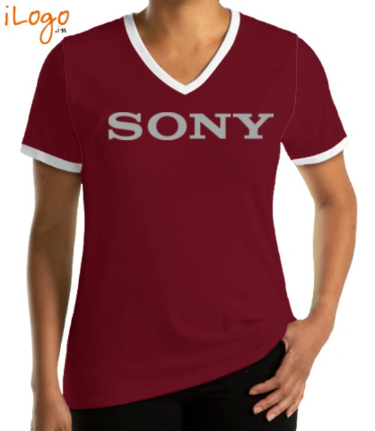 V neck SONY-V-neck-Tees T-Shirt