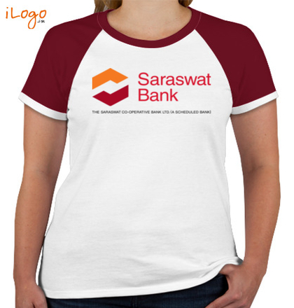  SARASWAT-BANK-Women%s-Round-Neck-Raglan-Half-Sleeves T-Shirt