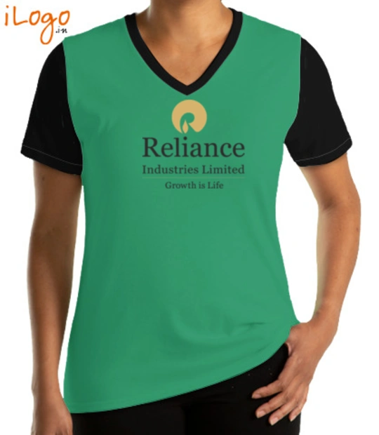No sleeves RELIENCE-INDUSTRIES-Women%s-Round-Neck-Raglan-Half-Sleeves T-Shirt