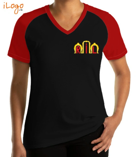 V neck RAIN-Women%s-Raglan-V-Neck-T-Shirt T-Shirt