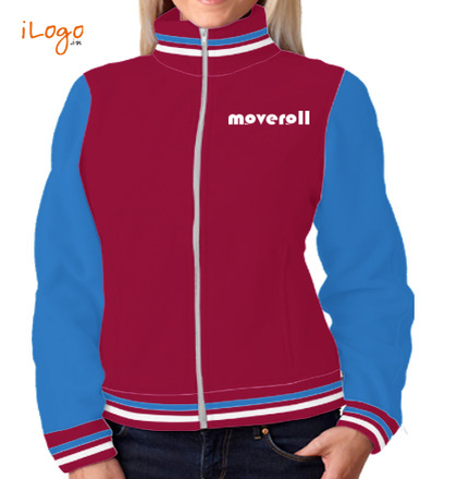  moveroll-women-zipper-Jacket-with-double-tipping T-Shirt