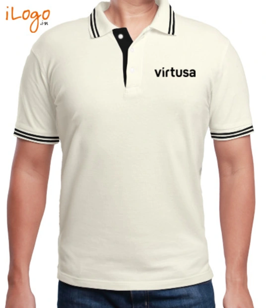 LO Virtusa-men-polo-shirt-with-double-tipping T-Shirt