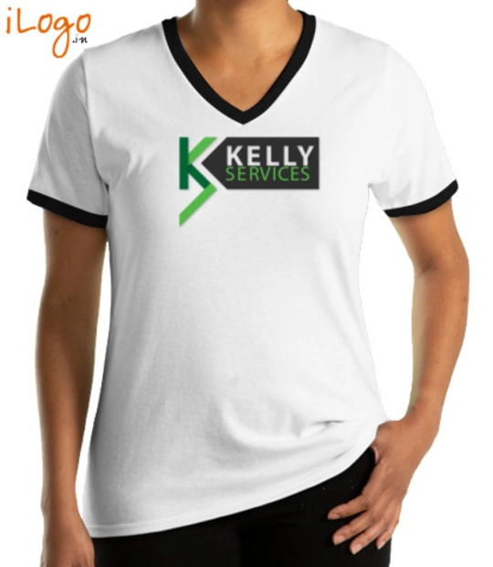Kelly KELLY-SERVICES-V-neck-Tees T-Shirt